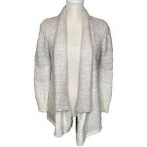 Cupio Women's Light Gray Open Front Cardigan, Size L